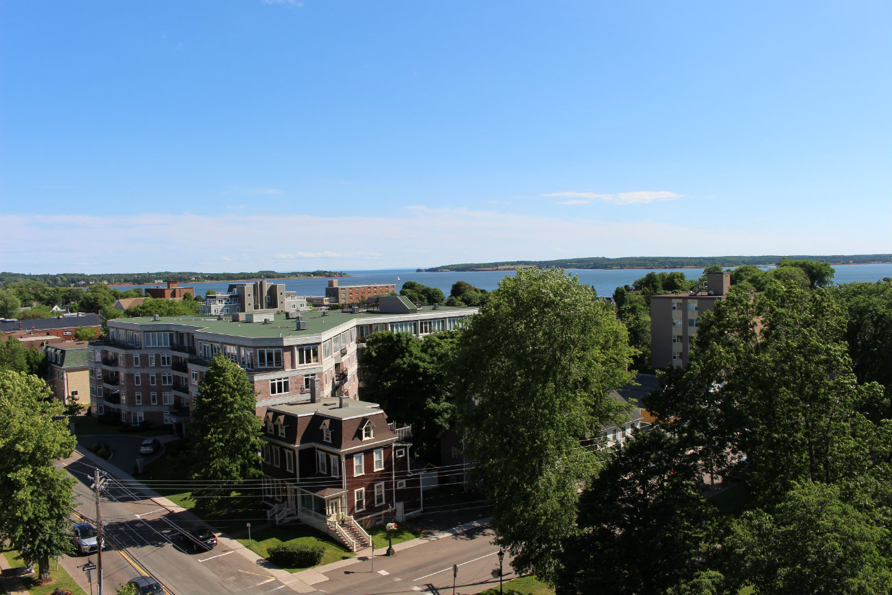 Patio view of charlottetown from Rodd Hotel and Resort